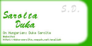 sarolta duka business card